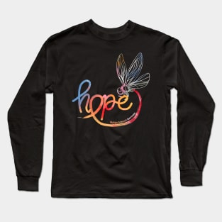 Hope Multiple Sclerosis Awareness Dragonfly Long Sleeve T-Shirt
